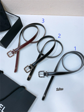 Ch*el belts in shinny calfskin 20mm  color options