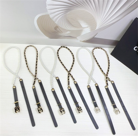Ch*el chain /pearls  belts in calfskin 15mm options