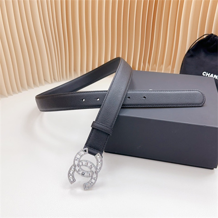 Ch*el belts in calfskin 30mm gold/silver hardware  in black