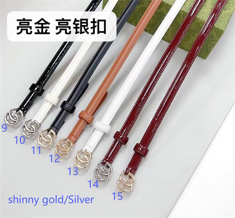 G*u*i belts in patent/smooth calfskin 12mm aged/shinny gold/silver hardware color options