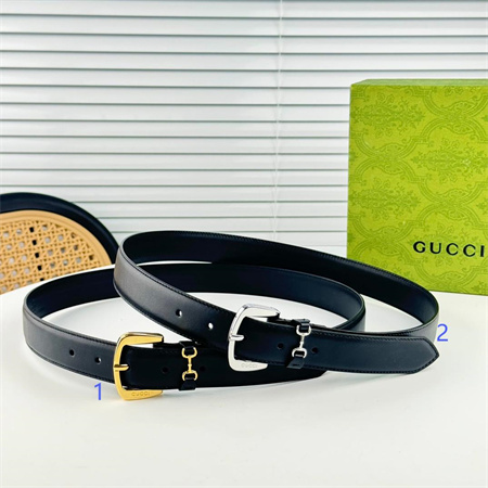G*u*i belts in calfskin 30mm gold/silver hardware black color