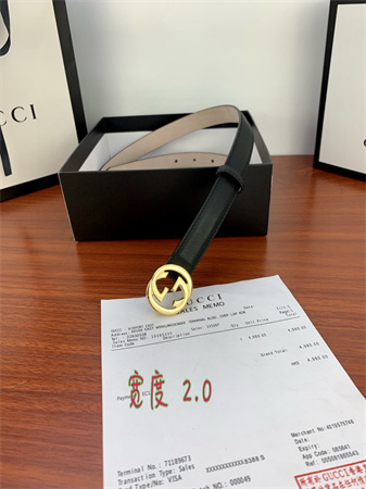 G*u*i belts in black calfskin 20mm gold/silver hardware