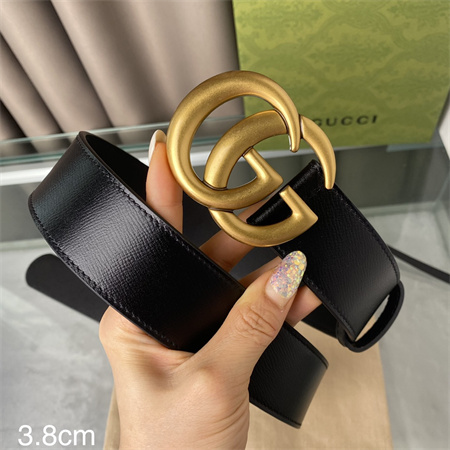 G*u*i belts in calfskin 38mm gold hardware black