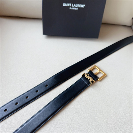 Y*L belts in leather 30mm gold hardware black
