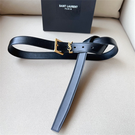 Y*L belts in leather 30mm gold hardware black