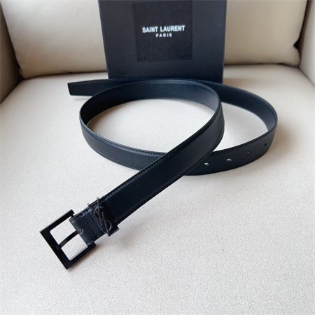 Y*L belts in leather 30mm black hardware black
