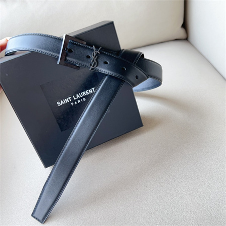 Y*L belts in leather 30mm black hardware black