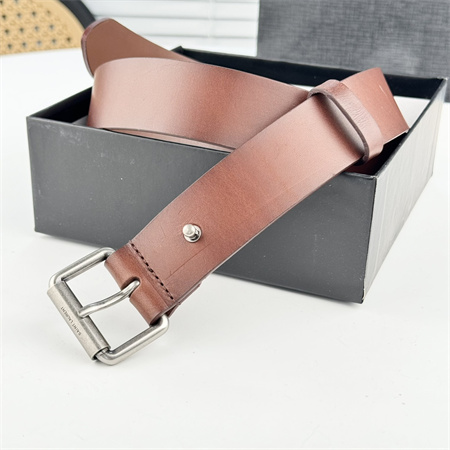 Y*L belts in leather 35mm silver hardware brown