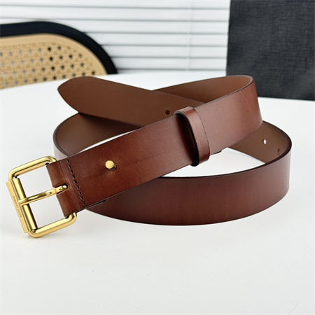 Y*L belts in leather 35mm gold hardware brown