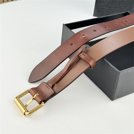 Y*L belts in leather 35mm gold hardware brown