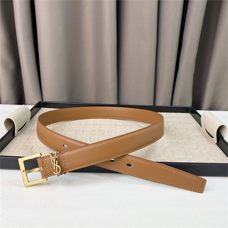 Y*L belts in leather 30mm gold hardware brown