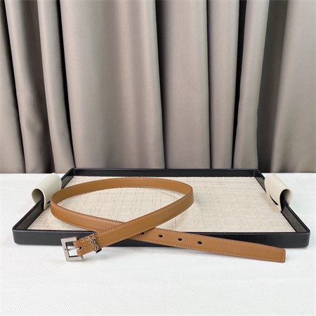 Y*L belts in leather 20mm silver hardware brown