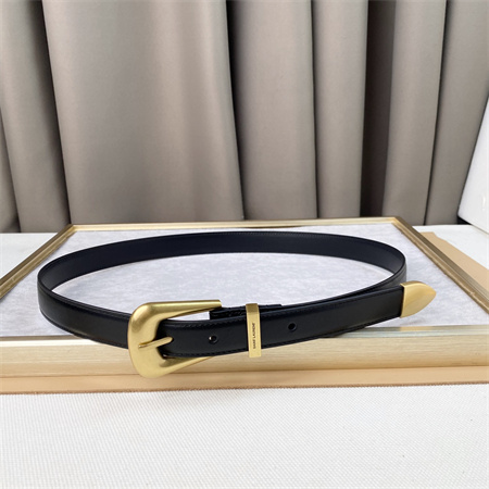 Y*L belts in leather 25mm gold hardware black