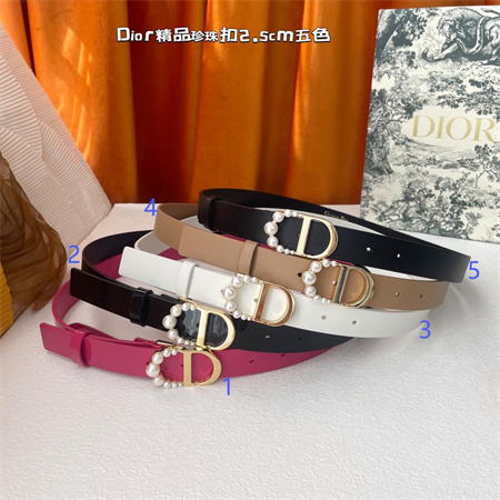 D*or belts in patent calfskin /smooth calfskin  25mm pearl gold hardware color options