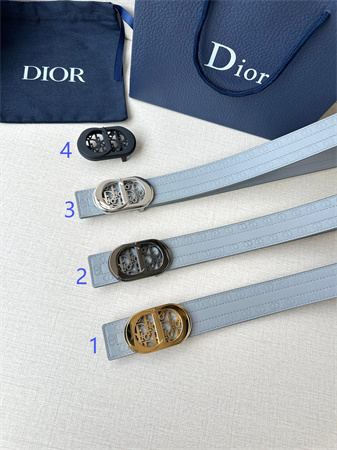 D*or belts in cd embossed calfskin 35mm grey color options