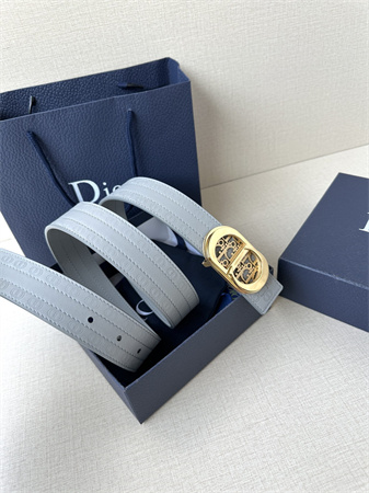 D*or belts in cd embossed calfskin 35mm grey color options