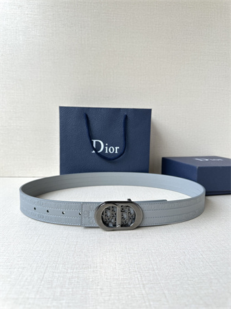 D*or belts in cd embossed calfskin 35mm grey color options