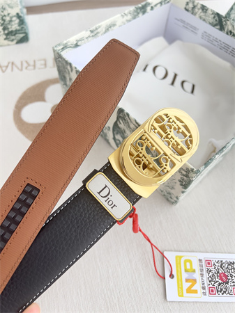 D*or belts in calfskin black/brown 35mm gold hardware