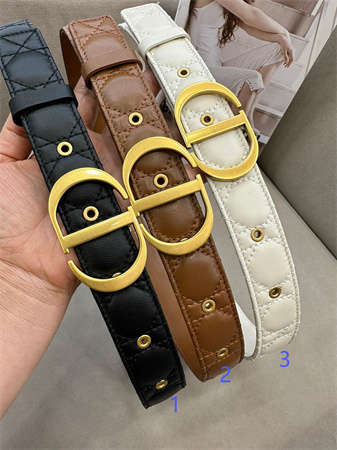 D*or belts in lambskin 30mm gold hardware color options