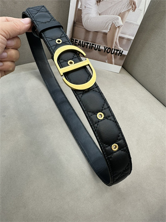 D*or belts in lambskin 30mm gold hardware color options