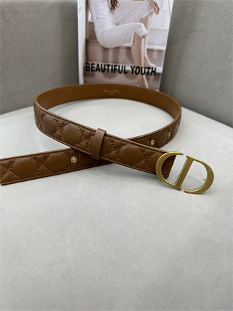 D*or belts in lambskin 30mm gold hardware color options
