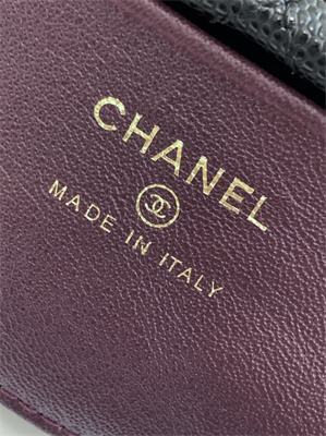 Ch*el classic clutch with chain grained calfskin & gold-tone metal black ap4422