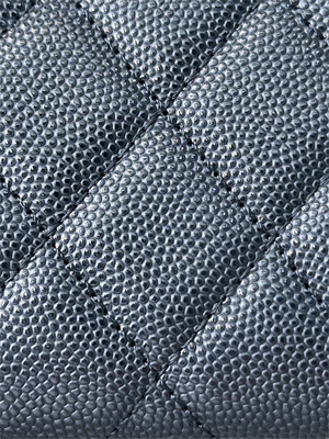 Ch*el small flap wallet tri-fold grained calfskin gold tone metal black a82288