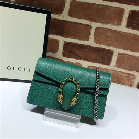 gu.cci dionysus S*per mini bag green leather 476432