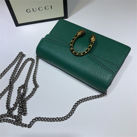 gu.cci dionysus S*per mini bag green leather 476432
