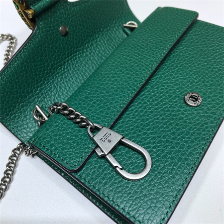 gu.cci dionysus S*per mini bag green leather 476432
