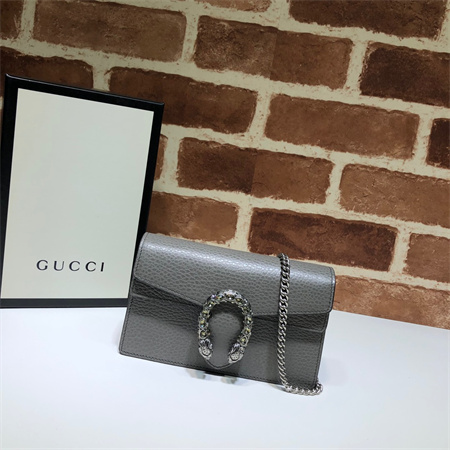 gu.cci dionysus S*per mini bag grey leather 476432
