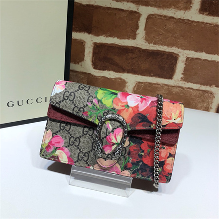 gu.cci dionysus S*per mini bag with flower printing 476432