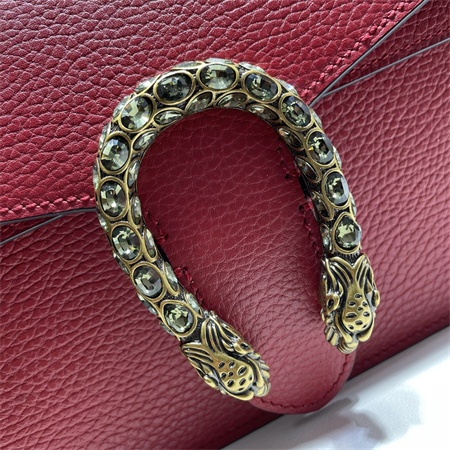 Gu.cci Dionysus small shoulder bag Red Leather 400249