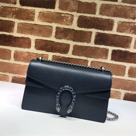 Gu.cci Dionysus small shoulder bag Navy Leather 400249