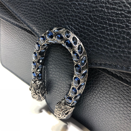 Gu.cci Dionysus small shoulder bag Navy Leather 400249