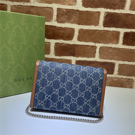 gu.cci dionysus gg S*p*e chain wallet gg denim 401231