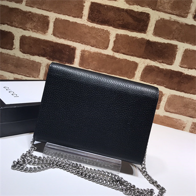 gu.cci dionysus gg S*p*e chain wallet black leather 401231