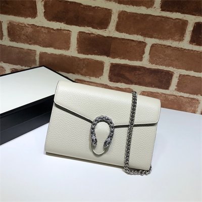 gu.cci dionysus gg S*p*e chain wallet cream leather 401231