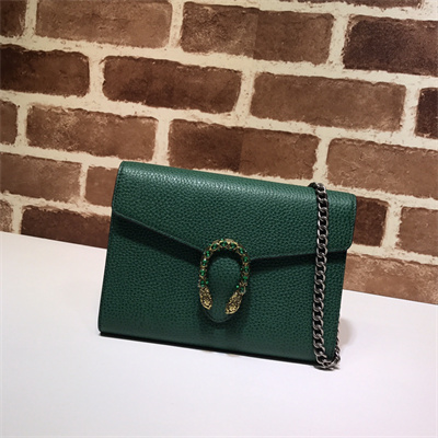 gu.cci dionysus gg S*p*e chain wallet green leather 401231