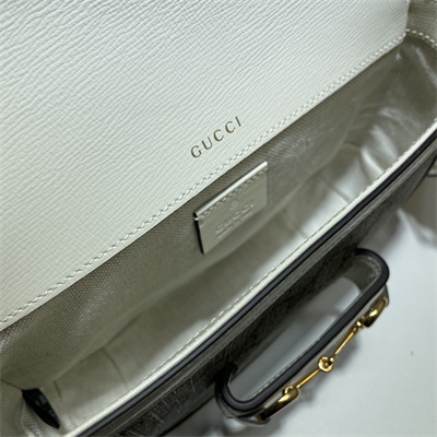 Gu.cci Horsebit 1955 Mini Bag GG Canvas White 658574