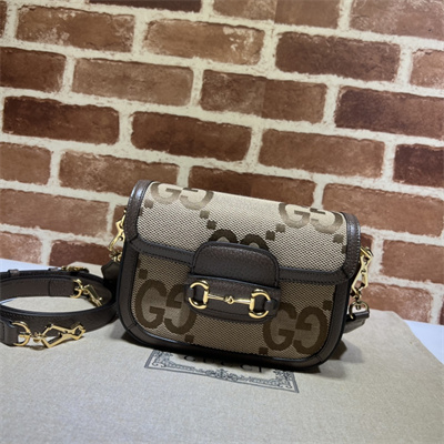 Gu.cci Horsebit 1955 Mini Bag Jumbo GG Canvas 658574