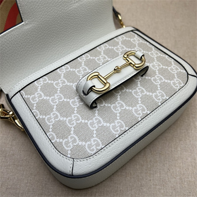 Gu.cci Horsebit 1955 Mini Bag GG Canvas Cream 658574