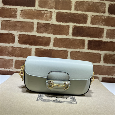 Gu.cci Horsebit 1955 Small Shoulder Bag Mint  Leather 735178