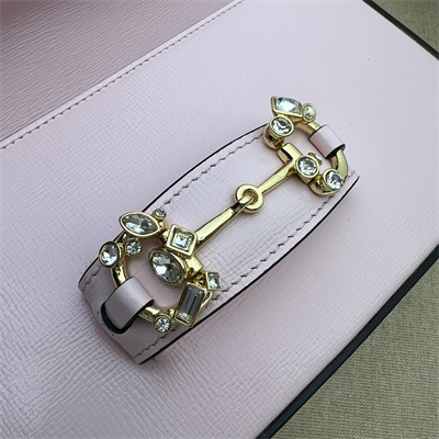 Gu.cci Horsebit 1955 Small Shoulder Bag Pink Leather 735178