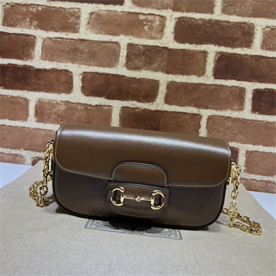 Gu.cci Horsebit 1955 Small Shoulder Bag Brown Leather 735178