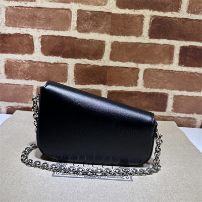 Gu.cci Horsebit 1955 Mini Shoulder Bag Black Leather 774209