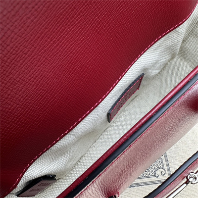 Gu.cci Horsebit 1955 Mini Shoulder Bag Burgundy Leather 774209