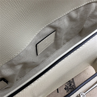 Gu.cci Horsebit 1955 Mini Shoulder Bag White Leather 774209