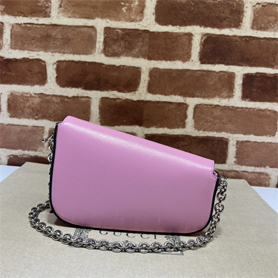 Gu.cci Horsebit 1955 Mini Shoulder Bag Pink Leather 774209