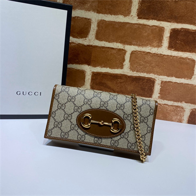 gu.cci horsebit 1955 wallet with chain gg S*p*e canvas 621892